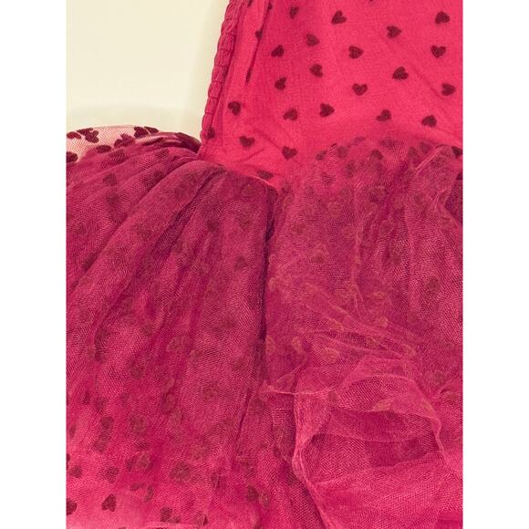 Bums and Roses Red Heart Tulle Valentine's Tutu Girls 5-6 NWOT - Picture 4 of 5